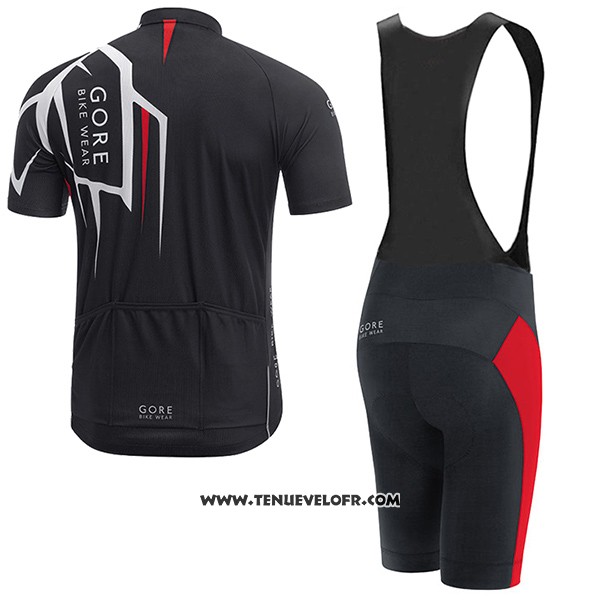 2017 Maillot Ciclismo Gore Bike Wear Power Adrenaline Noir Manches Courtes et Cuissard